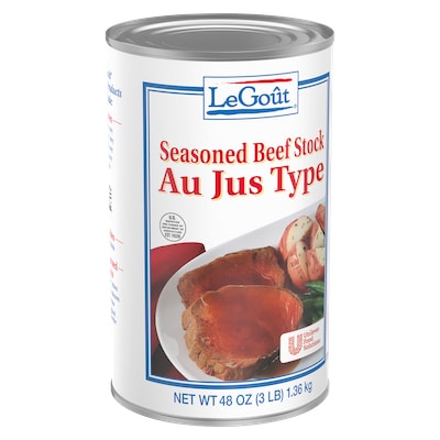 LeGout® Au Jus Beef Stock 12 x 48 oz - 